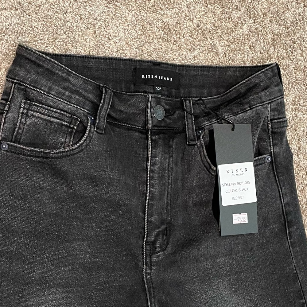 Risen black wide leg jeans sz 5/27 NWT